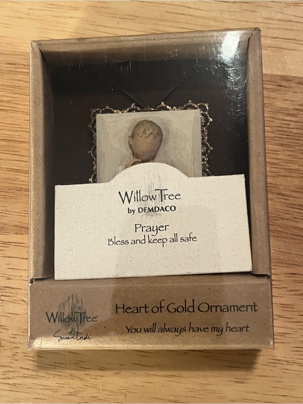 Willow Tree Heart of Gold Ornament - Brown and Gold